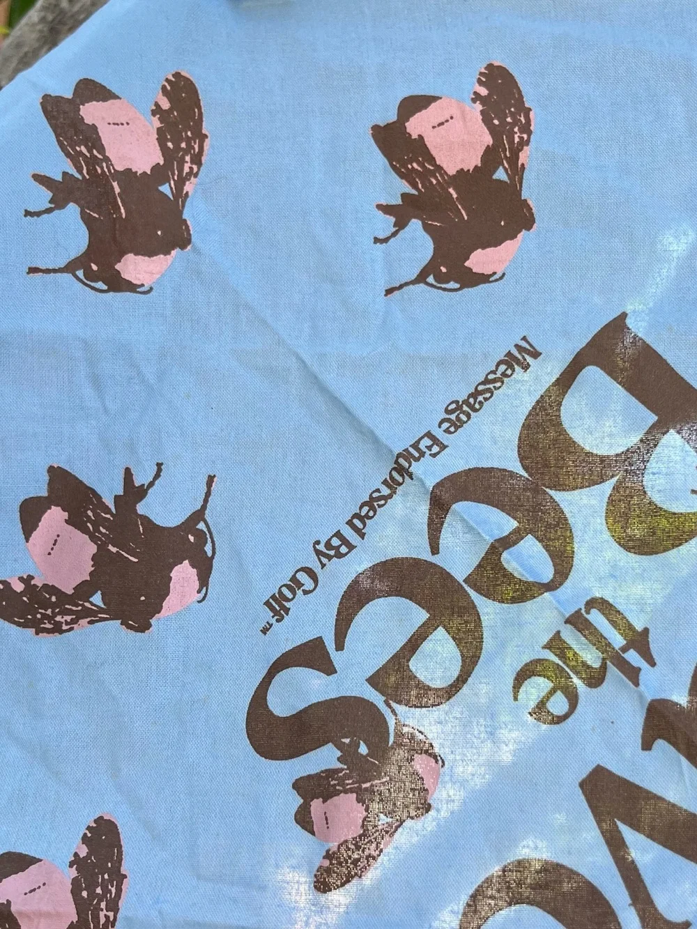 Golf Wang × Tyler The Creator Golf Wang Save the Bees Bandana in Blue.